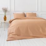 Gultas veļas komplekts „Classic orange“. Kokvilnas gultas veļa, 140x200 cm