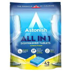 Tabletes trauku mazgāšanas mašīnām “Dishwasher tablets Astonish”. Tīrītāji. Astonish trauku mazgājamās mašīnas tabletes, kas paredzētas spēcīgam tīrīšanas efektam un nevainojamiem rezultātiem, atstājot traukus spīdīgi tīrus.