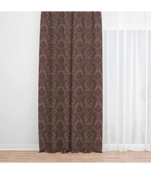 Nakts aizkari "Brown baroque curtain". Aizkari