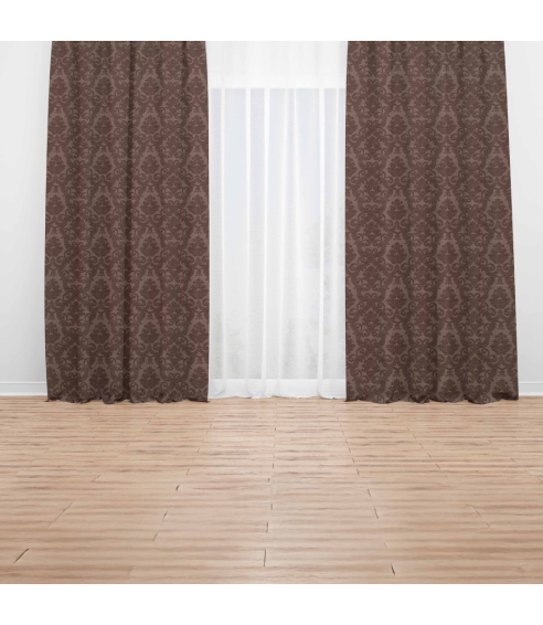 Nakts aizkari "Brown baroque curtain". Aizkari