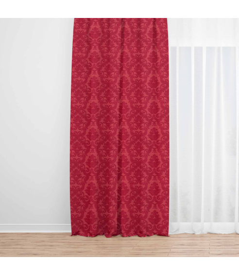 Nakts aizkari "Red baroque curtain". Aizkari