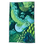 Vannas paklājs "Rectangle Gouache". Vannas istabas paklājiņi, 50x80 cm. Sulīgs zaļš vannas paklājs, kas atgādina košu meža grīdu.