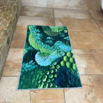 Vannas paklājs "Rectangle Gouache". Vannas istabas paklājiņi, 50x80 cm. Pirtis, kas atgādina sulīgu sūnu ainavu ar māksliniecisku izjūtu.